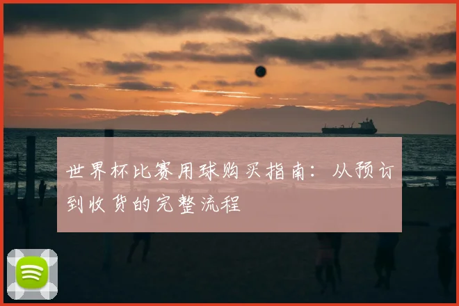 世界杯比赛用球购买指南:从预订到收货的完整流程